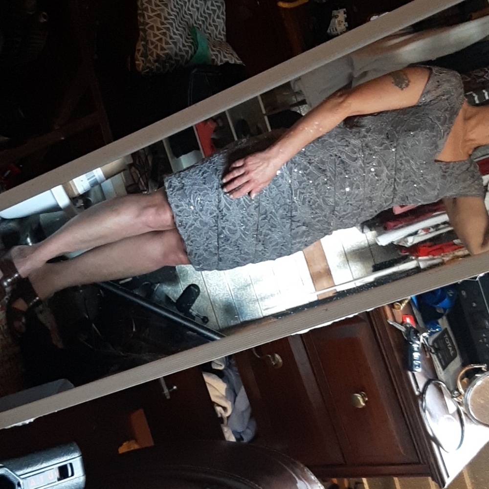 Silver Sequined Dress